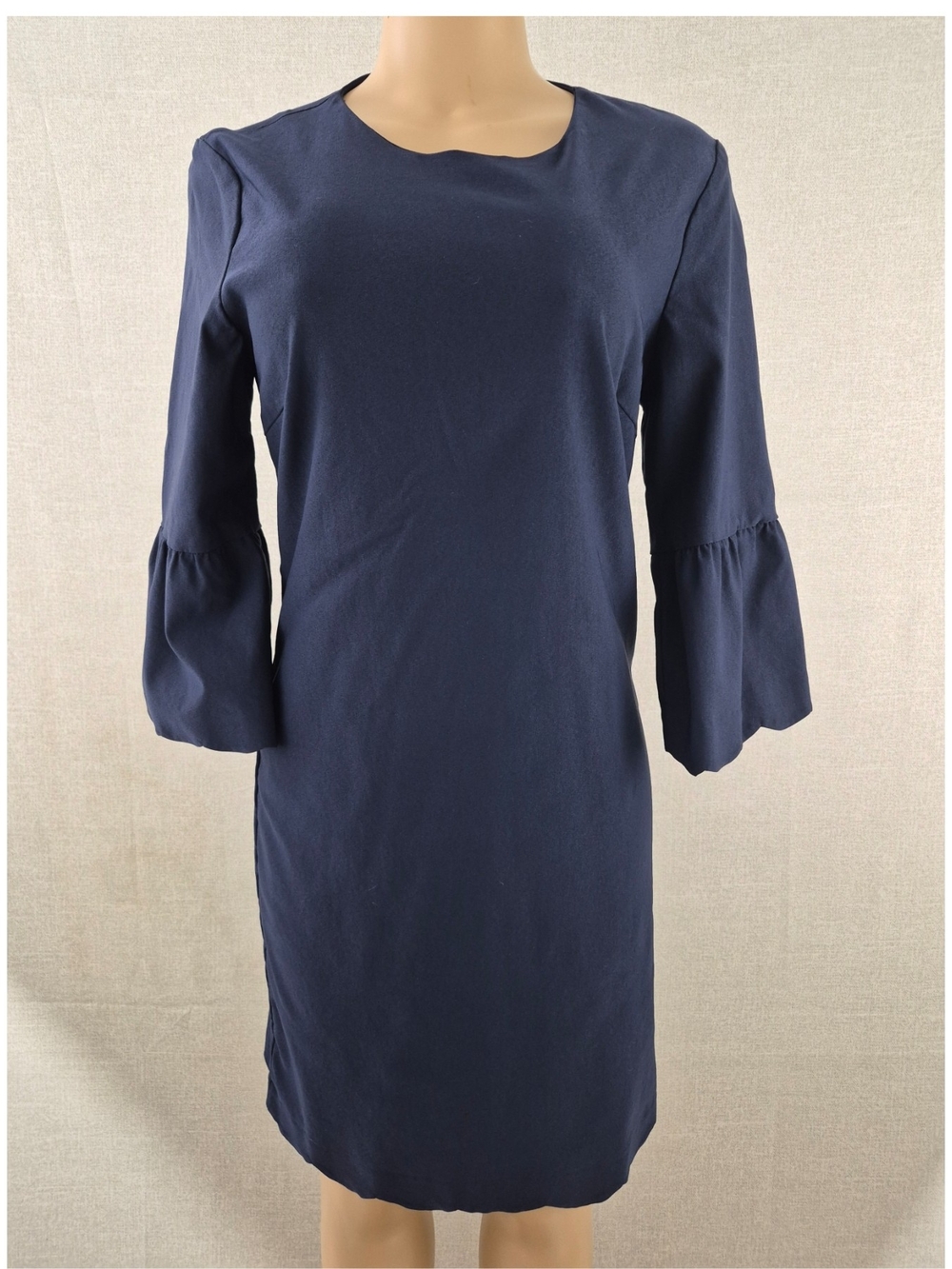 J. McLaughlin Navy Bell Sleeve Shift Dress